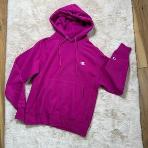 Small / Champion Unisex Purple Fuchsia Hoodie Sweatshirt